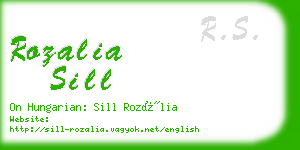 rozalia sill business card